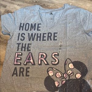 Disney Gray T-Shirt with Bow Graphic